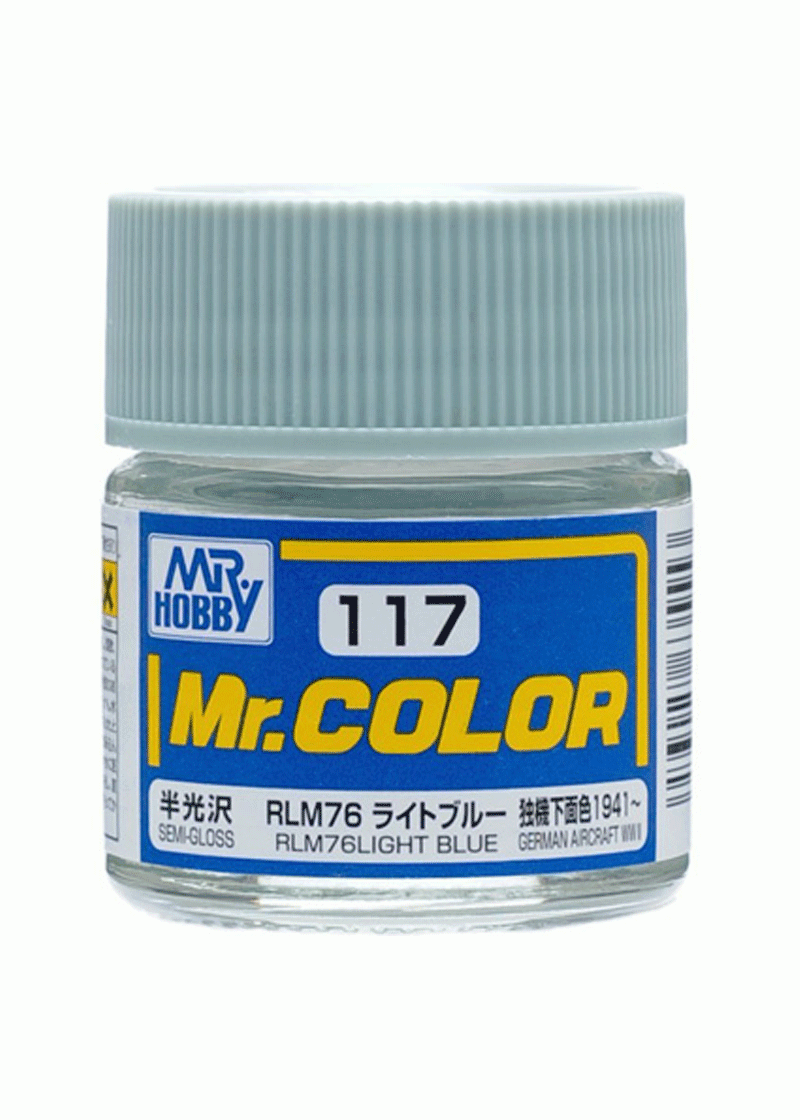 Mr Color 117 Semi Gloss Rlm76 Light Blue 10ml Mr Hobby PAINT, BRUSHES & SUPPLIES