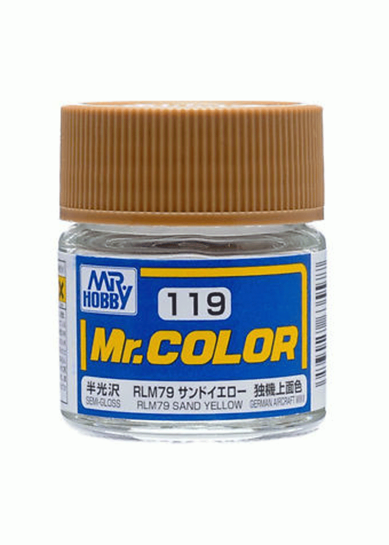 Mr Color 119 Semi Gloss Rlm76 Sand Yellow 10ml Mr Hobby PAINT, BRUSHES & SUPPLIES