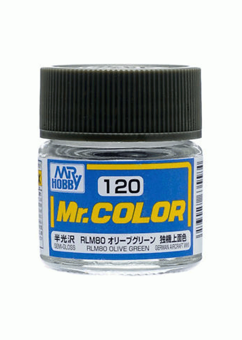 Mr Color 120 Semi Gloss Rlm80 Olive Green 10ml Mr Hobby PAINT, BRUSHES & SUPPLIES