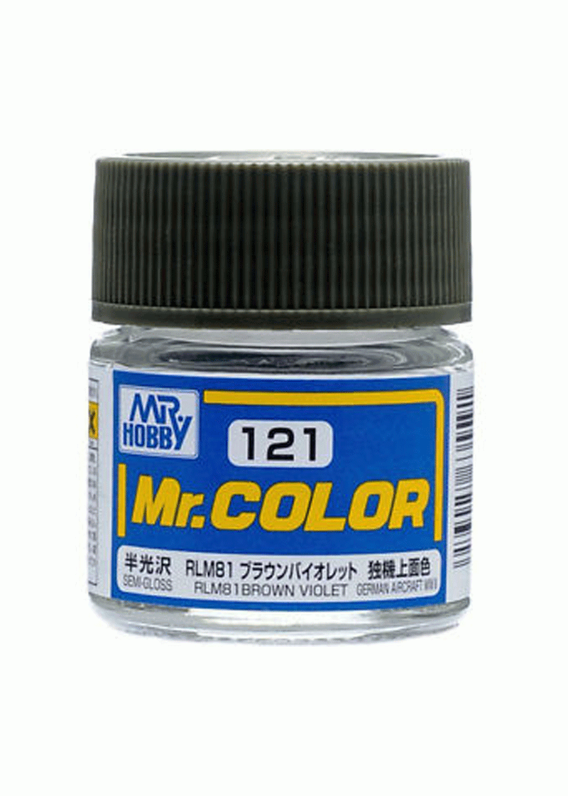 Mr Color 121 Semi Gloss Rlm81 Brown Violet 10ml Mr Hobby PAINT, BRUSHES & SUPPLIES