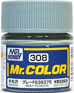 Mr Color 308 Semi Gloss Grey Fs36375 10ml Mr Hobby PAINT, BRUSHES & SUPPLIES