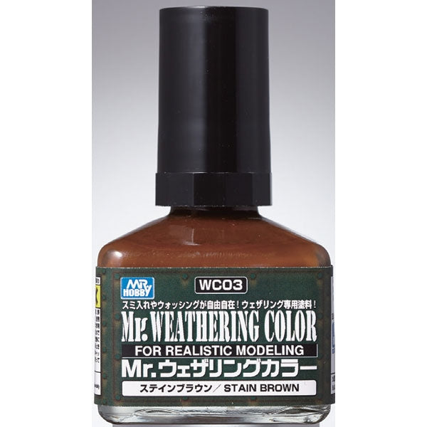 Mr Hobby Wc03 Mr Weathering Colour Stain Brown Mr Hobby PAINT, BRUSHES & SUPPLIES