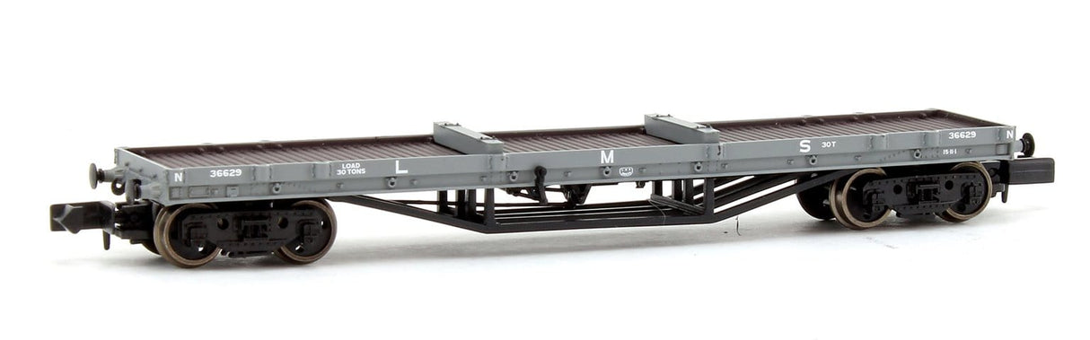 Graham Farish N 30 Ton Bogie Bolster Wagon Lms Grey With Load Graham Farish TRAINS - N SCALE