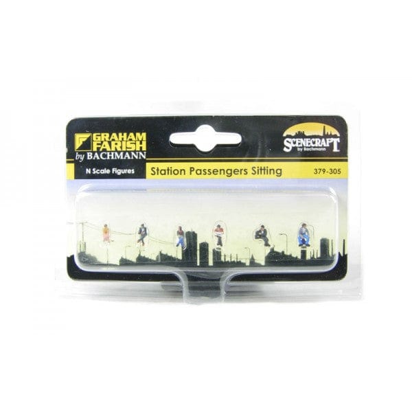 Graham Farish N 379-305 Station Passengers Sitting Graham Farish TRAINS - N SCALE