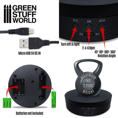 Green Stuff World 136mm Round Rotating Display Stand Green Stuff World TOOLS