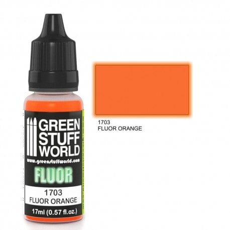 Green Stuff World 1703 Fluor Paint Orange Acrylic 17ml Green Stuff World PAINT, BRUSHES & SUPPLIES