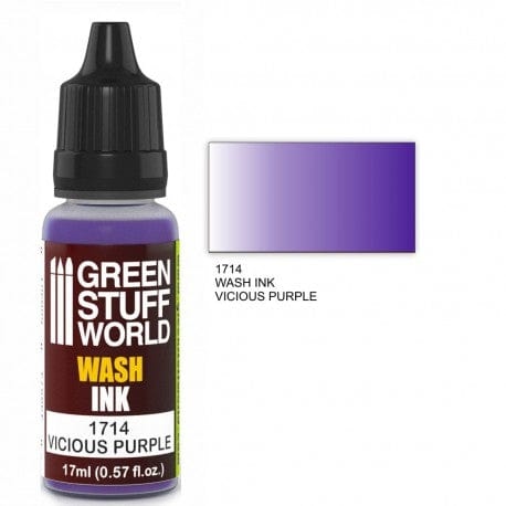 Green Stuff World 1714 Wash Ink Vicious Purple 17ml Green Stuff World PAINT, BRUSHES & SUPPLIES
