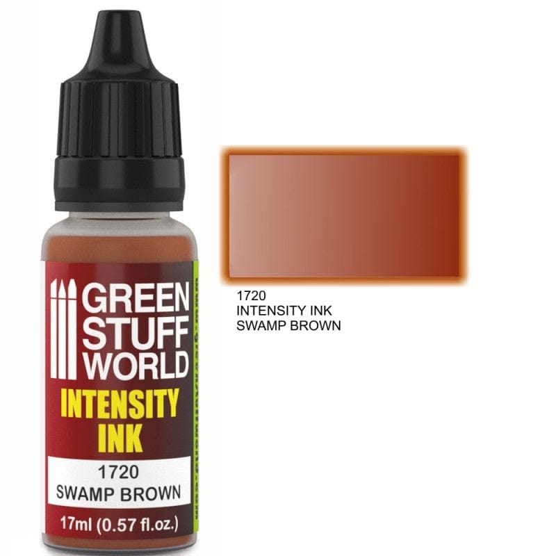 Green Stuff World 1720 Intensity Ink Swamp Brown Acrylic 17ml Green Stuff World PAINT, BRUSHES & SUPPLIES