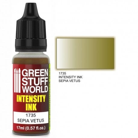 Green Stuff World 1735 Intensity Ink Sepia Vetus Acrylic 17ml Green Stuff World PAINT, BRUSHES & SUPPLIES