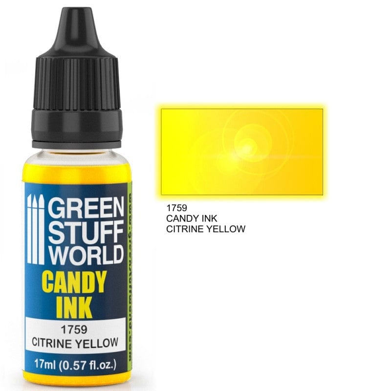 Green Stuff World 1759 Candy Ink Citrine Yellow Acrylic 17ml Green Stuff World PAINT, BRUSHES & SUPPLIES
