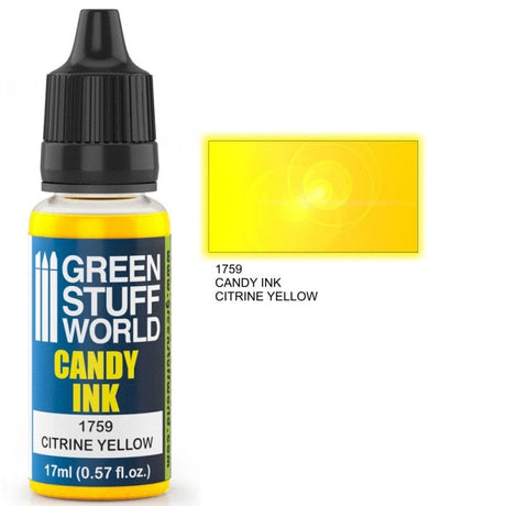 Green Stuff World 1759 Candy Ink Citrine Yellow Acrylic 17ml Green Stuff World PAINT, BRUSHES & SUPPLIES