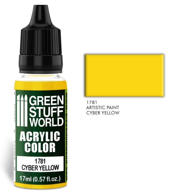 Green Stuff World 1781 Cyber Yellow Acrylic 17ml Green Stuff World PAINT, BRUSHES & SUPPLIES