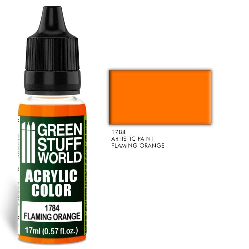 Green Stuff World 1784 Flaming Orange Acrylic 17ml Green Stuff World PAINT, BRUSHES & SUPPLIES