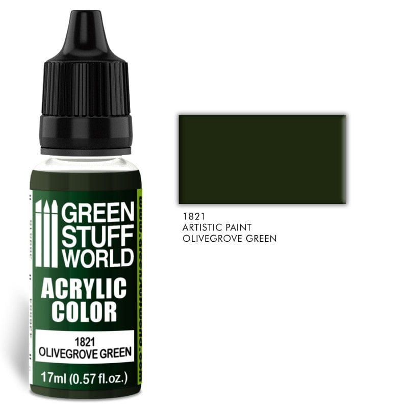 Green Stuff World 1821 Olivegrove Green Acrylic 17ml Green Stuff World PAINT, BRUSHES & SUPPLIES