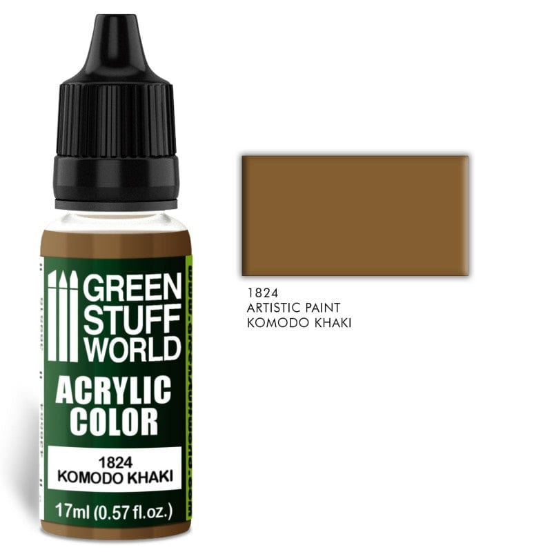 Green Stuff World 1824 Komodo Khaki Acrylic 17ml Green Stuff World PAINT, BRUSHES & SUPPLIES