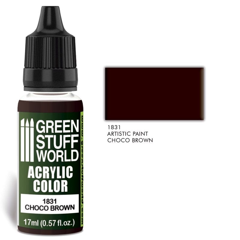 Green Stuff World 1831 Choco Brown Acrylic 17ml Green Stuff World PAINT, BRUSHES & SUPPLIES