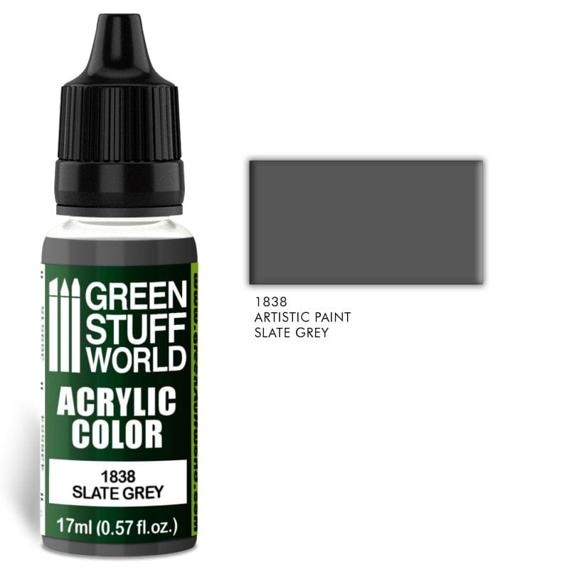 Green Stuff World 1838 Slate Grey Acrylic 17ml Green Stuff World PAINT, BRUSHES & SUPPLIES