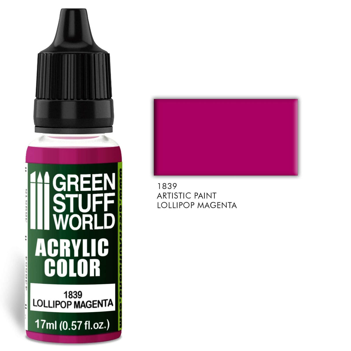 Green Stuff World 1839 Lollipop Magenta Acrylic 17ml Green Stuff World PAINT, BRUSHES & SUPPLIES