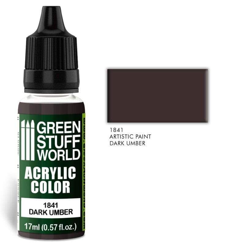 Green Stuff World 1841 Dark Umber Acrylic 17ml Green Stuff World PAINT, BRUSHES & SUPPLIES