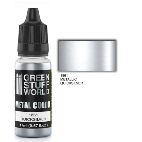 Green Stuff World 1861 Metallic Paint Quicksilver 17ml Green Stuff World PAINT, BRUSHES & SUPPLIES