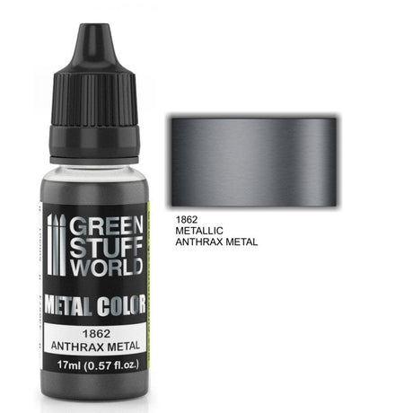 Green Stuff World 1862 Metallic Paint Anthrax Metal 17ml Green Stuff World PAINT, BRUSHES & SUPPLIES