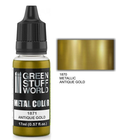 Green Stuff World 1871 Metallic Paint Antique Gold 17ml Green Stuff World PAINT, BRUSHES & SUPPLIES