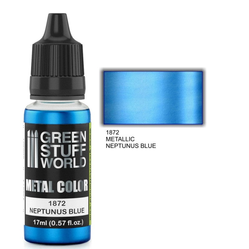 Green Stuff World 1872 Metallic Paint Neptunus Blue 17ml Green Stuff World PAINT, BRUSHES & SUPPLIES