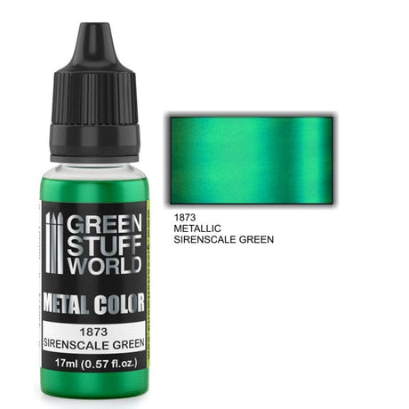 Green Stuff World 1873 Metallic Paint Sirenscale Green 17ml Green Stuff World PAINT, BRUSHES & SUPPLIES