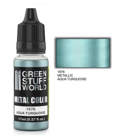 Green Stuff World 1876 Metallic Paint Aqua Turquoise 17ml Green Stuff World PAINT, BRUSHES & SUPPLIES