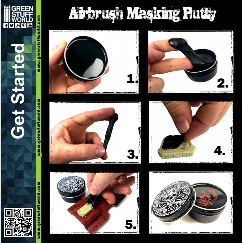 Green Stuff World 1908 Re-Usable Masking Putty 60g Green Stuff World TOOLS