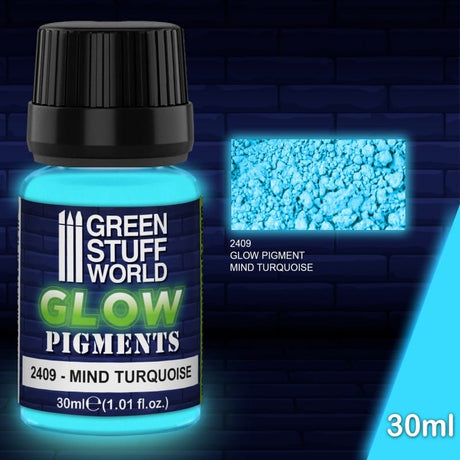 Green Stuff World 2409 Glow Pigments Mind Turquoise 30ml Green Stuff World PAINT, BRUSHES & SUPPLIES