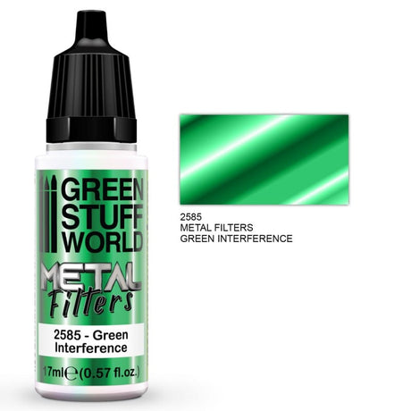 Green Stuff World 2585 Metal Filters - GREEN interference 17ml Green Stuff World PAINT, BRUSHES & SUPPLIES