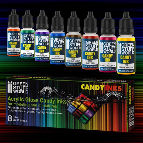 Green Stuff World Acrylic Candy Ink Paint Paint Set (8pcs) Green Stuff World PAINT, BRUSHES & SUPPLIES