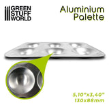 Green Stuff World Aluminum Palette 6 wells Rectangle - Hobbytech Toys