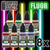 Green Stuff World Fluor Paints Paint Set Green Stuff World PAINT, BRUSHES & SUPPLIES