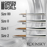 Green Stuff World Kolinsky Brushes - Silver Series 4 Pack - Hobbytech Toys