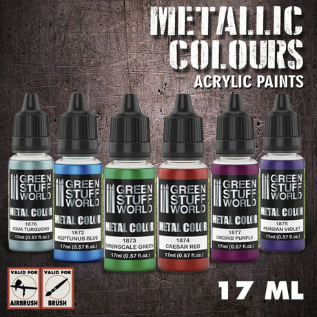 Green Stuff World Metallic Paint Set Colours (6) Green Stuff World PAINT, BRUSHES & SUPPLIES