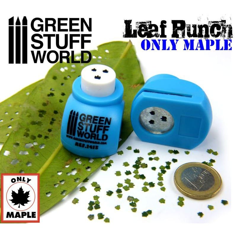Green Stuff World Miniature Leaf Punch Medium Blue Green Stuff World TOOLS