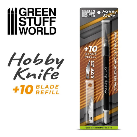Green Stuff World Professional Metal HOBBY KNIFE with spare blades - Hobbytech Toys