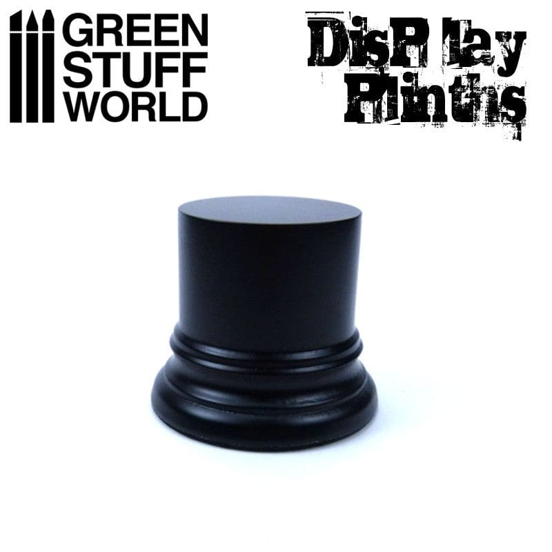 Green Stuff World Round Display Plinth 4.5cm Black Green Stuff World TRAINS - SCENERY