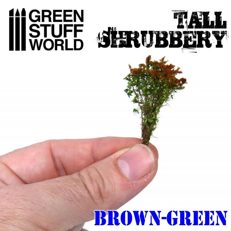 Green Stuff World Tall Shrubbery Brown Green 4cm Green Stuff World TRAINS - SCENERY