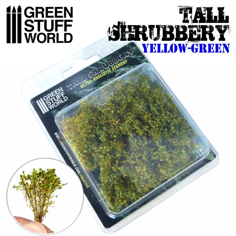 Green Stuff World Tall Shrubbery Yellow Green 4cm Green Stuff World TRAINS - SCENERY