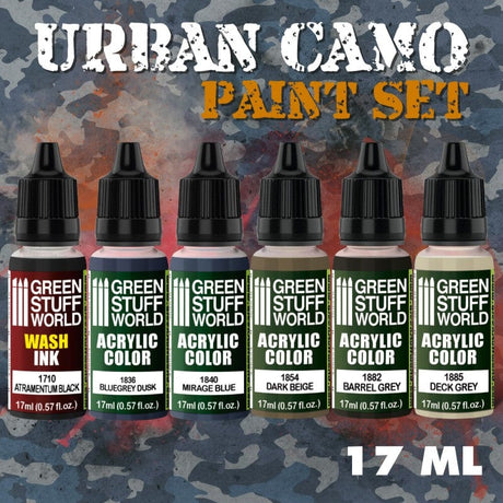 Green Stuff World Urban Camo Paint Set (6pcs) Green Stuff World PAINT, BRUSHES & SUPPLIES
