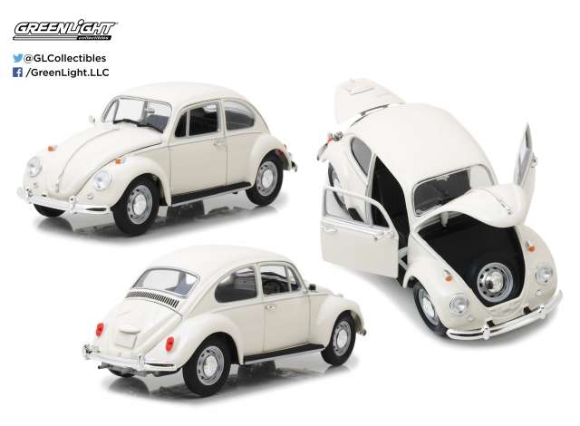 Greenlight 1/18 1967 Volkswagen Beetle Lotus White Greenlight DIE-CAST MODELS