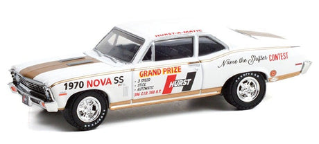 Greenlight 1/64 1970 Chevy Nova SS 54th International 500 Mile Sweepstakes Hurst Performance Grand Prize Car - Hobbytech Toys