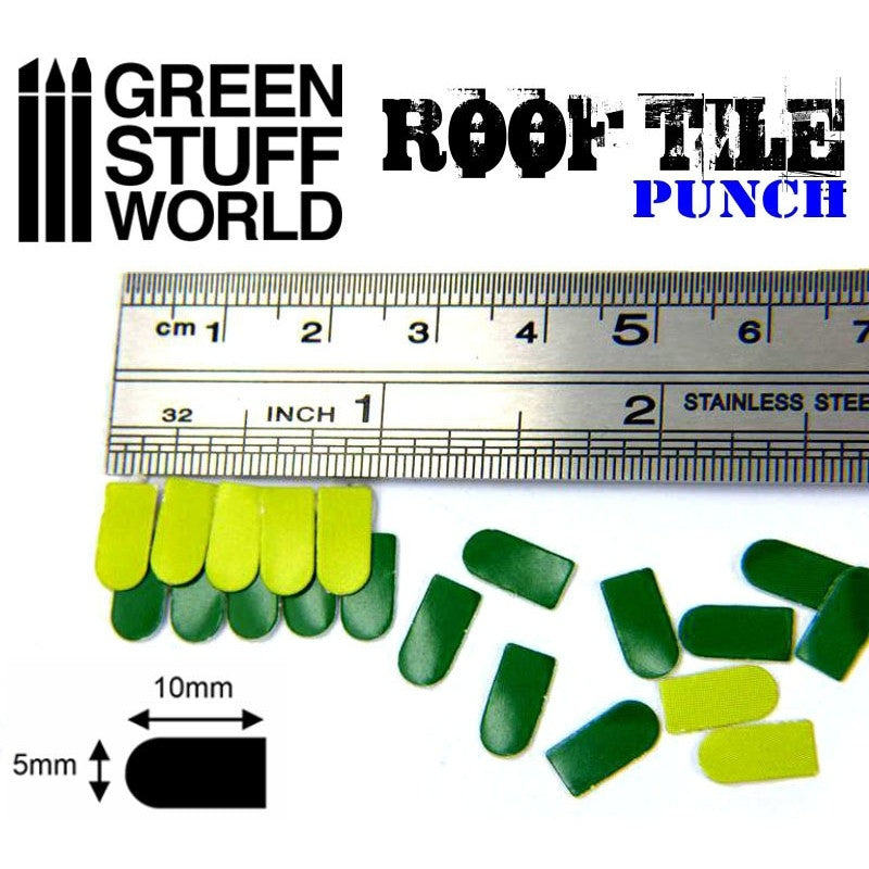 Green Stuff World 1417 Miniature Roof Tile Punch Black Green Stuff World TOOLS