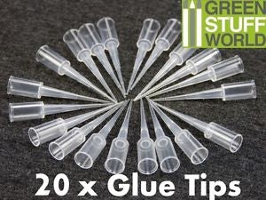 Green Stuff World Precision Tips For Super Glue Bottles (20pcs) Green Stuff World PAINT, BRUSHES & SUPPLIES