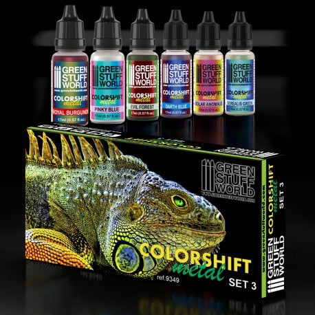 Green Stuff World Chameleon Colorshift Metal Acrylic Paint Set 3 Green Stuff World PAINT, BRUSHES & SUPPLIES