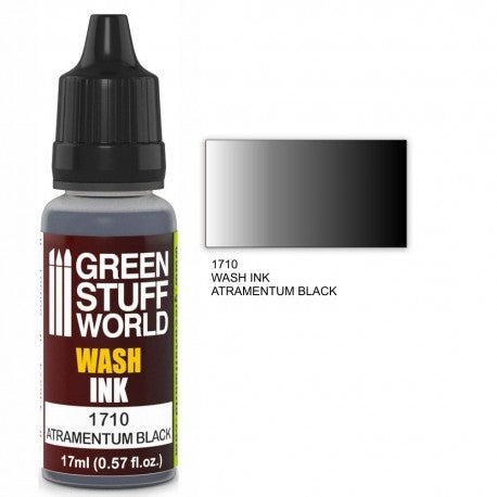 Green Stuff World 1710 Wash Ink Atramentum Black Acrylic 17ml Green Stuff World PAINT, BRUSHES & SUPPLIES
