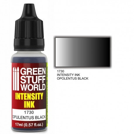 Green Stuff World 1730 Intensity Ink Opulentus Black Acrylic 17ml Green Stuff World PAINT, BRUSHES & SUPPLIES